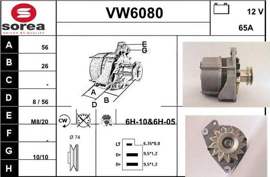 Sera VW6080 - Ģenerators adetalas.lv