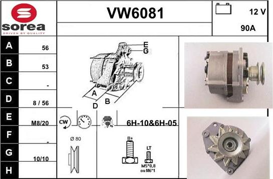 Sera VW6081 - Ģenerators adetalas.lv