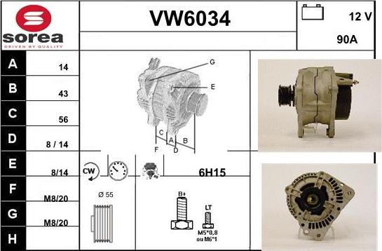 Sera VW6034 - Ģenerators adetalas.lv