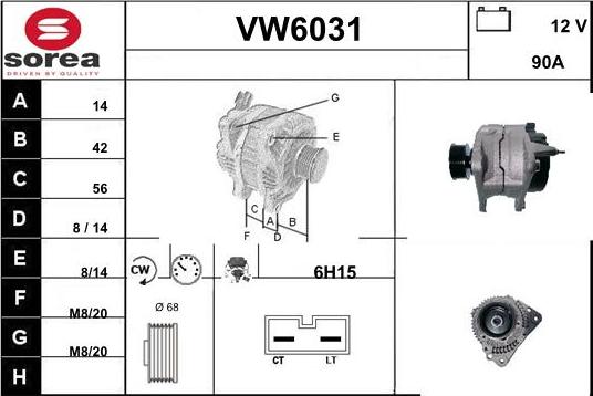 Sera VW6031 - Ģenerators adetalas.lv