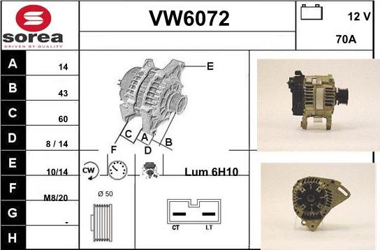 Sera VW6072 - Ģenerators adetalas.lv