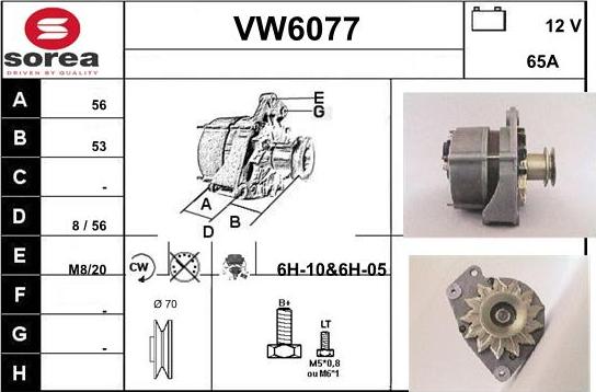 Sera VW6077 - Ģenerators adetalas.lv