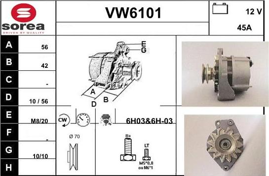 Sera VW6101 - Ģenerators adetalas.lv