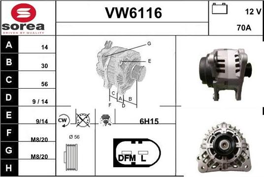 Sera VW6116 - Ģenerators adetalas.lv