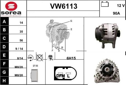 Sera VW6113 - Ģenerators adetalas.lv