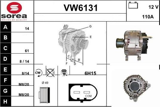 Sera VW6131 - Ģenerators adetalas.lv