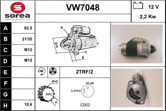 Sera VW7048 - Starteris adetalas.lv