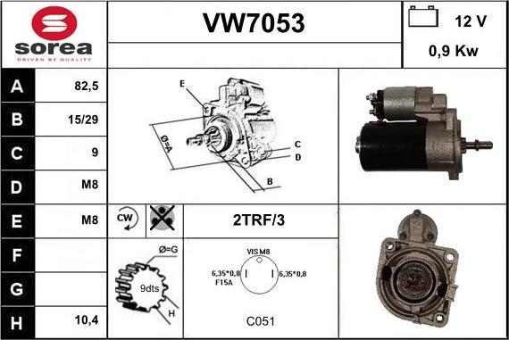 Sera VW7053 - Starteris adetalas.lv