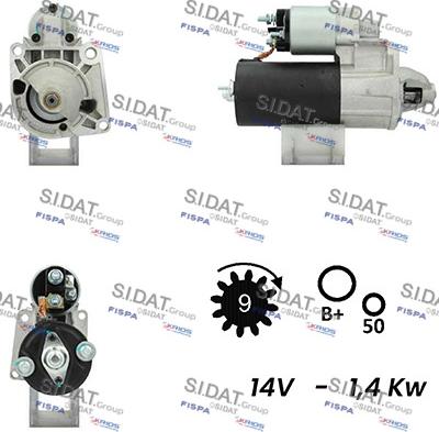 Sidat S12BH0400A2 - Starteris adetalas.lv