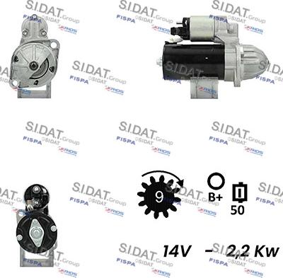 Sidat S12BH0483 - Starteris adetalas.lv