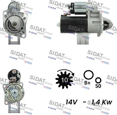 Sidat S12BH0479A2 - Starteris adetalas.lv