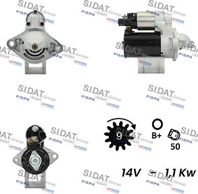 Sidat S12BH0585A2 - Starteris adetalas.lv