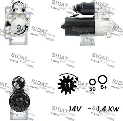 Sidat S12BH0690A2 - Starteris adetalas.lv