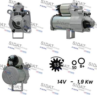 Sidat S12BH0650A2 - Starteris adetalas.lv