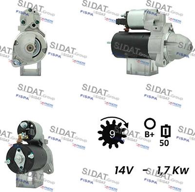 Sidat S12BH0606A2 - Starteris adetalas.lv