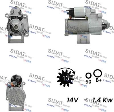 Sidat S12BH0610A2 - Starteris adetalas.lv