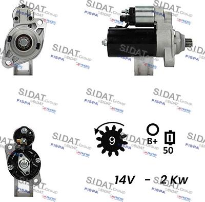 Sidat S12BH0626A2 - Starteris adetalas.lv