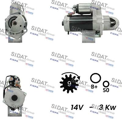 Sidat S12BH0677A2 - Starteris adetalas.lv