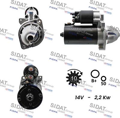 Sidat S12BH0010A2 - Starteris adetalas.lv