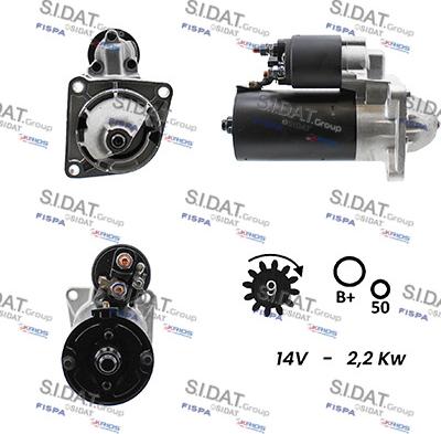 Sidat S12BH0020A2 - Starteris adetalas.lv