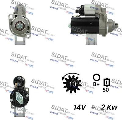 Sidat S12BH0027A2 - Starteris adetalas.lv