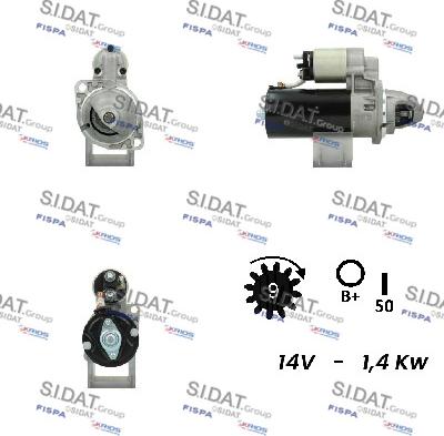 Sidat S12BH0103A2 - Starteris adetalas.lv