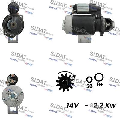 Sidat S12BH0361A2 - Starteris adetalas.lv