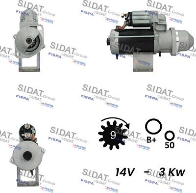 Sidat S12BH0304A2 - Starteris adetalas.lv