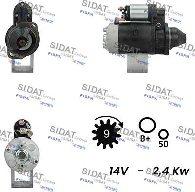 Sidat S12BH0305A2 - Starteris adetalas.lv