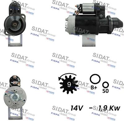 Sidat S12BH0302A2 - Starteris adetalas.lv