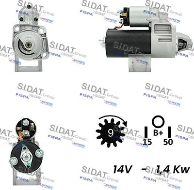 Sidat S12BH0315A2 - Starteris adetalas.lv