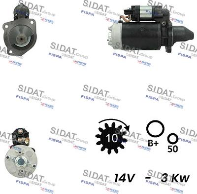 Sidat S12BH0376A2 - Starteris adetalas.lv