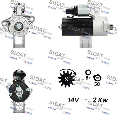 Sidat S12BH0252A2 - Starteris adetalas.lv