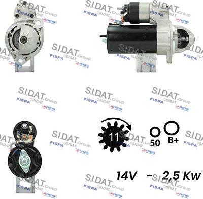 Sidat S12BH0268 - Starteris adetalas.lv