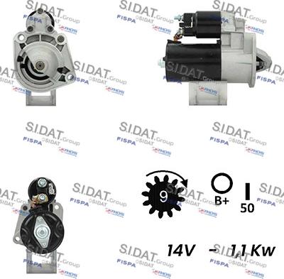 Sidat S12BH0740A2 - Starteris adetalas.lv