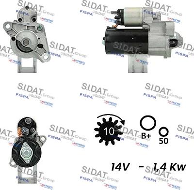 Sidat S12BH0742A2 - Starteris adetalas.lv