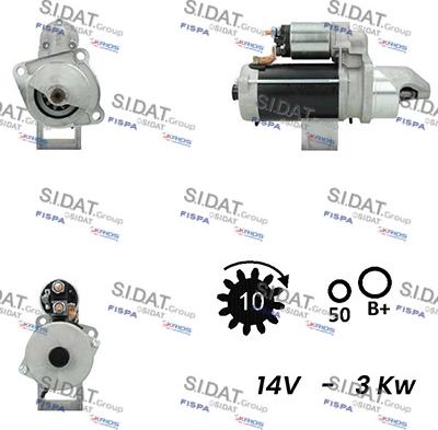 Sidat S12BH0704A2 - Starteris adetalas.lv