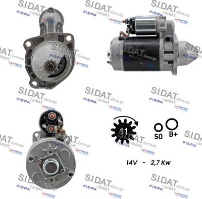 Sidat S12BH0730A2 - Starteris adetalas.lv