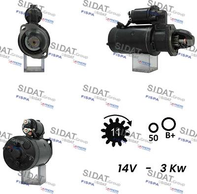 Sidat S12BH0731A2 - Starteris adetalas.lv