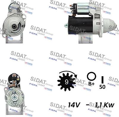 Sidat S12BH0722A2 - Starteris adetalas.lv