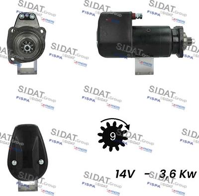 Sidat S12BH0778A2 - Starteris adetalas.lv