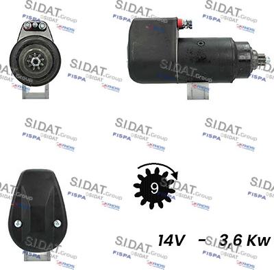 Sidat S12BH0777A2 - Starteris adetalas.lv