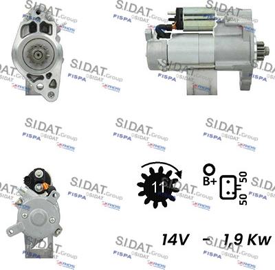 Sidat S12DE0651A2 - Starteris adetalas.lv