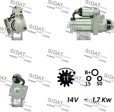 Sidat S12DR0307A2 - Starteris adetalas.lv