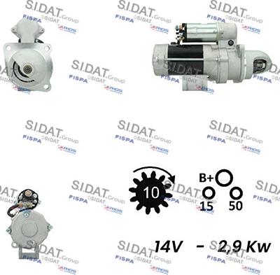 Sidat S12DR0749A2 - Starteris adetalas.lv