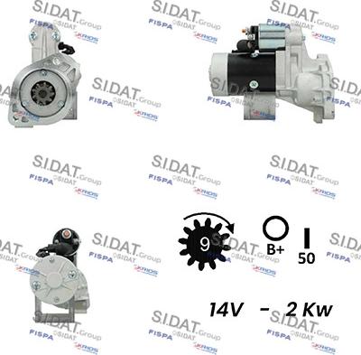 Sidat S12HT0568A2 - Starteris adetalas.lv