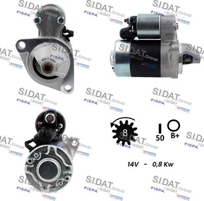 Sidat S12HT0818A2 - Starteris adetalas.lv