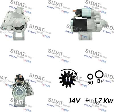 Sidat S12MH0014A2 - Starteris adetalas.lv