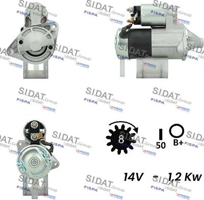 Sidat S12MH0335A2 - Starteris adetalas.lv