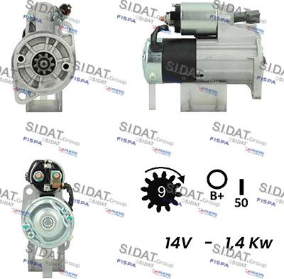 Sidat S12MH0332A2 - Starteris adetalas.lv